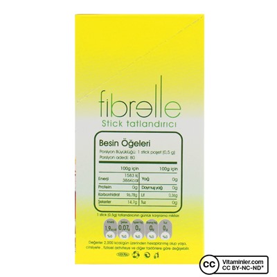 Подсластитель Fibrelle Ultra Plus 80 пакетиков x 0,5 гр