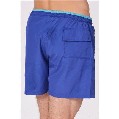 Мужские синие шорты для плавания и купальники стандартного размера с карманом на молнии и бирюзовым узором
