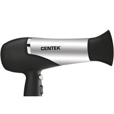 Фен Centek CT-2217 (черн/серебр.) 2000Вт, 2 скорости и 3 режима нагрева,концентратор, холодный обдув