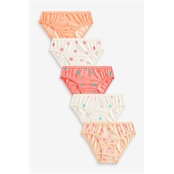 Pink Bikini Briefs 5 Pack (5-16yrs)