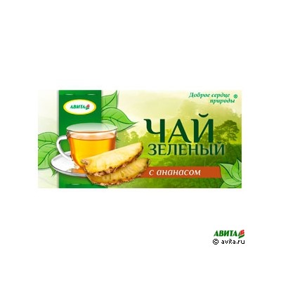 Зеленый чай с ананасом 20 ф/п х1,5 гр