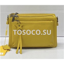 046-2 yellow сумка Wifeore натуральная кожа 15х23х7