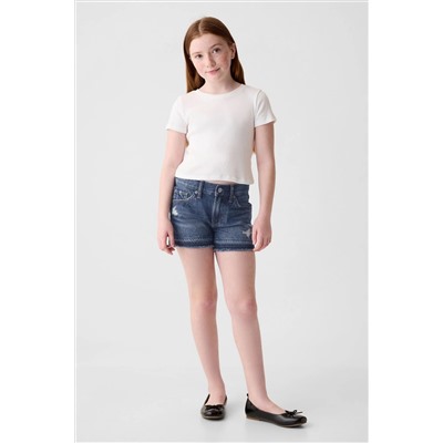 Gap Medium Wash Denim Low Rise Stride Shorts (6-13yrs)