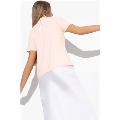 Блузка розовая с коротким рукавом