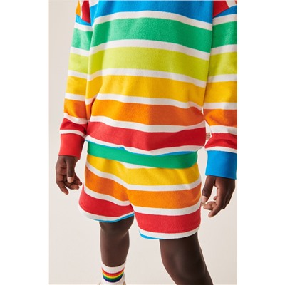 Little Bird by Jools Oliver Colourful Towelling Sweat Top and Short Set