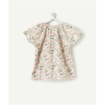 BLOUSE MANCHES COURTES BÉBÉ FILLE IMPRIMÉ FLEURI