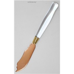 Нож бутербродный медный Ретро, прозрачная ручка МЛ012-2