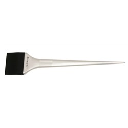 Кисть-лопатка DEWAL для окр. корней, силикон., черн. с бел.ручкой, узкая 44мм