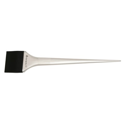Кисть-лопатка DEWAL для окр. корней, силикон., черн. с бел.ручкой, узкая 44мм