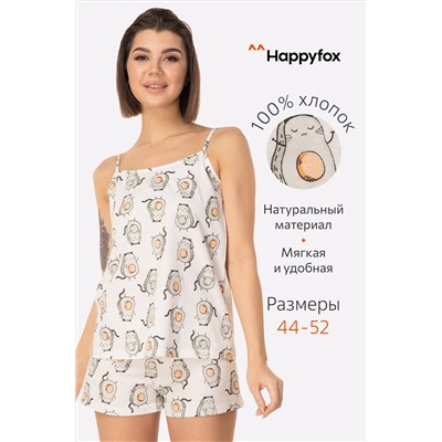 Женская пижама с шортами Happy Fox