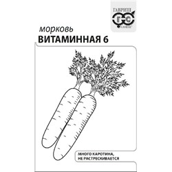 Морковь Витаминная 6   2 г б/п с евроотв. (цена за 5 шт)