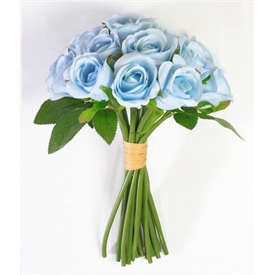 Букет роз "Хелена" голубой 18 цветков