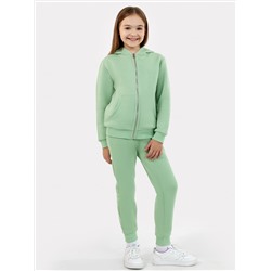 Комплект для девочек (жакет, брюки) в туманно-зеленом оттенке