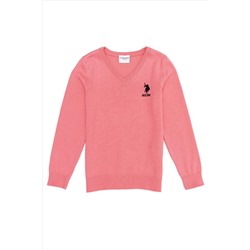 Светло-розовый базовый свитер для девочек Неожиданная скидка в корзине