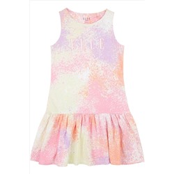 Elle Junior Girls Pink Sleeveless Ruffled Hem Dress