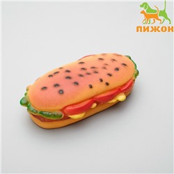 Игрушка пищащая "Бутерброд" для собак, 13 см