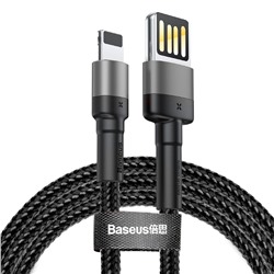 Кабель Baseus Cafule Cable special edition USB For iP 1.5A (CALKLF-HG1) 2M - Grey+Black
