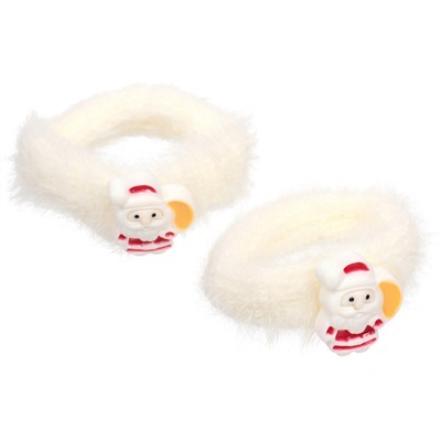 Резинки для волос детские 2шт "КАРОЛИНА - Дед Мороз", цвет как на фото, 4.5*5см