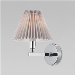 Настенный светильник с тканевым абажуром
                     Eurosvet  60136/1 хром/серый