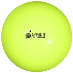 Мяч гимнастический Pastorelli New Generation, 18 см, FIG, цвет жёлтый флуоресцентный