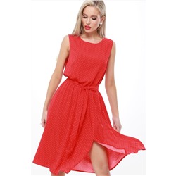 Платье красное без рукавов