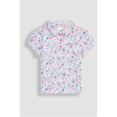 JoJo Maman Bébé Ladybird Ditsy Floral Pretty Polo Shirt