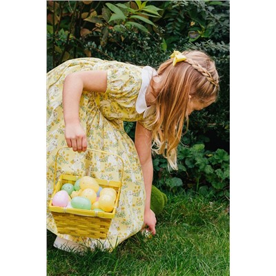 Trotters London Yellow Cotton Bunny Dress