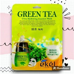 [EKEL] Маска тканевая с зеленым чаем GREEN TEA Ultra Hydrating Essence Mask, 25 мл