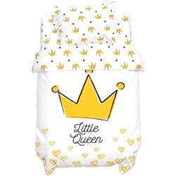 Постельное белье "Крошка Я" Little queen 112*147 см, 60*120+20 см, 40*60 см, 100% хлопок