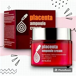 ZENZIA. Ампульный крем для лица ПЛАЦЕНТА,  PLACENTA AMPOULE CREAM 70 мл