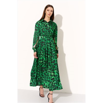 Платье DI-LiA FASHION 753 мультидизайн/зеленый