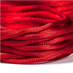 Шнур атласный для кумихимо, цвет красный, 2 мм