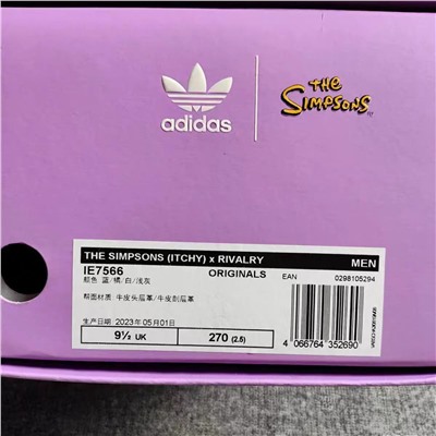 Кроссовки The Simpson*s x Adida*s Rivalr*y Low 'Itchy' IE7566  Стоимость на сайте от 130$  Натуральная кожа