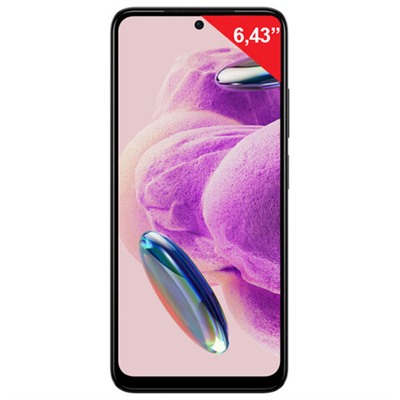 Смартфон XIAOMI Redmi Note 12S, 2 SIM, 6,43", 4G (LTE), 108+8+2 Мп, 8/128 ГБ, черный, MZB0E8YRU