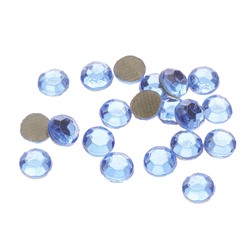Стразы термоклеевые стекло 4 мм (синий) 20