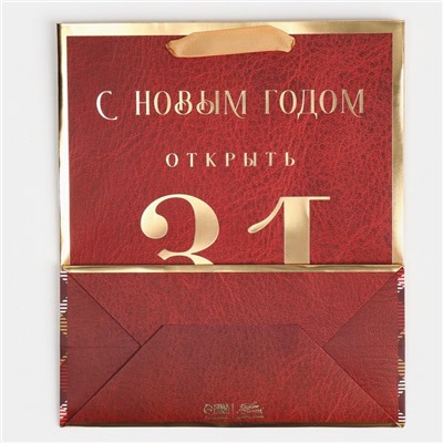 Пакет подарочный новогодний ламинированный «С Новым Годом», 21,5 х 25 х 10 см, Новый год