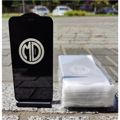Защитное стекло утолщенное MD iPhone 7/8/SE 2020 (черный) тех.упаковка