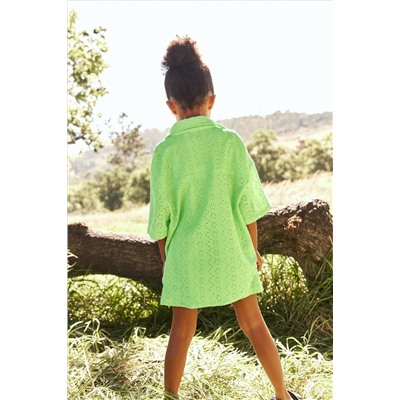 Textured Shirt And Shorts Set (3-16yrs)