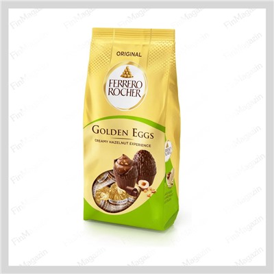 Шоколадные яйца Ferrero Rocher Golden с начинкой 90 гр