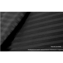 Комплект постельного белья (КПБ) Сатин-страйп "Luxor" диз. № Полоса 1х1 Черный (19-0303)