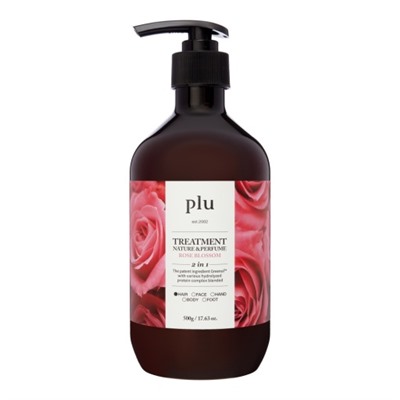 PLU Nature and Perfume Treatment Rose Blossom Парфюмированная маска для волос с ароматом розы 500мл