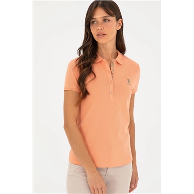 Женская базовая футболка с воротником-поло Salmon Неожиданная скидка в корзине