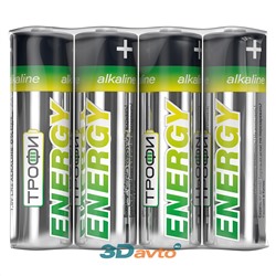 Батарейка AA ТРОФИ ENERGY LR6 Alkaline комплект 4шт