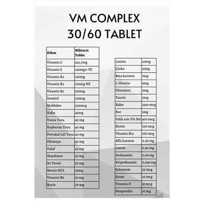 Microbiome Vm Complex Multivitamin Мульти витаминный комплекс 30 Tablet