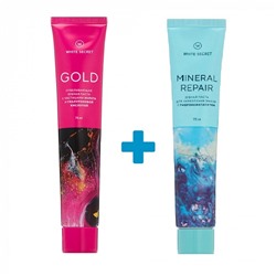 Набор из 2 паст White Secret Gold, 75 мл + White Secret Mineral Repair, 75 мл