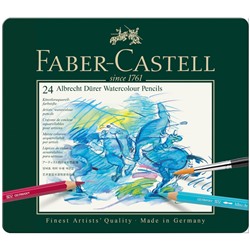 Карандаши акварельные художественные Faber-Castell "Albrecht Dürer", 24цв., метал. коробка