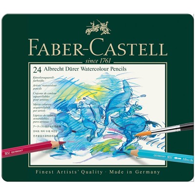 Карандаши акварельные художественные Faber-Castell "Albrecht Dürer", 24цв, метал. коробка К