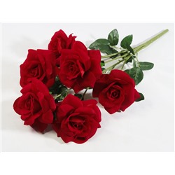 Ветка бархатной розы "Эстер" 6 цветков