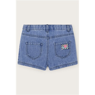 Monsoon Blue Flower Denim Shorts