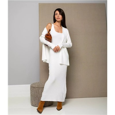 Комплект платье+кардиган #КТ831 (4), белый